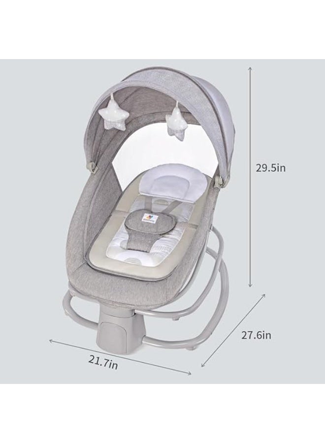 Mastela Baby Swing for Infants Baby Bouncers with Dinner Plate 4-in-1 Adjustable backrest Bluetooth APP Usage and Control,Detachable Independent Rocking Chair - Image 2